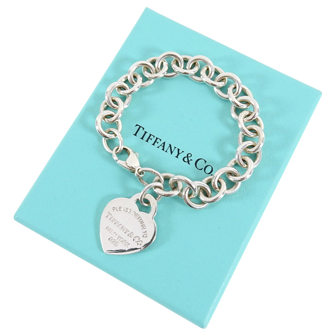 Tiffany & Co. Return to Tiffany Medium Sterling Silver Heart Tag Bracelet  (Fine Jewelry and Watches,Fine Bracelets) IFCHIC.COM