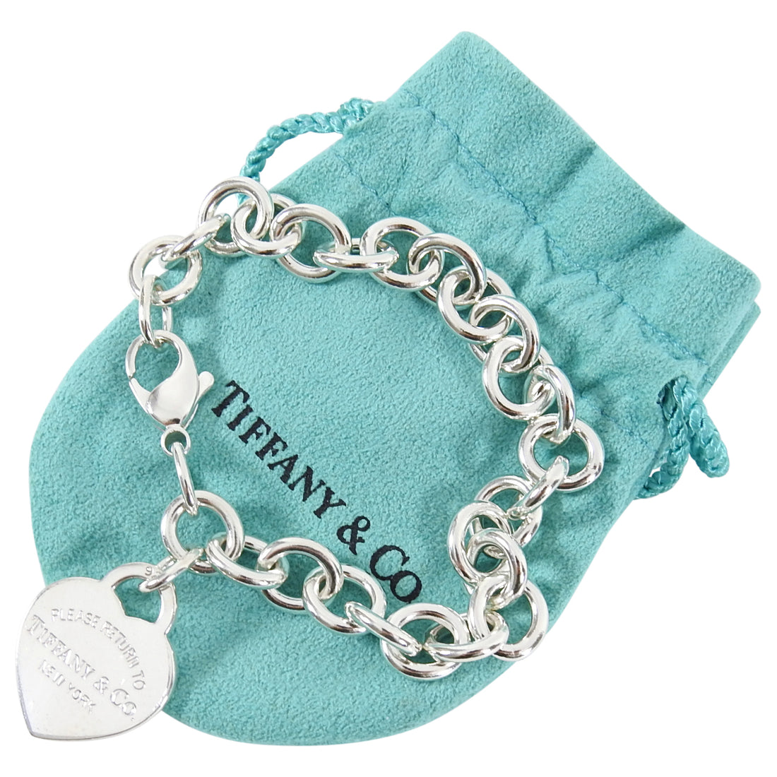 TIFFANY & CO.] Tiffany Heart Tag Silver 925 Ladies Bracelet A rank – KYOTO  NISHIKINO