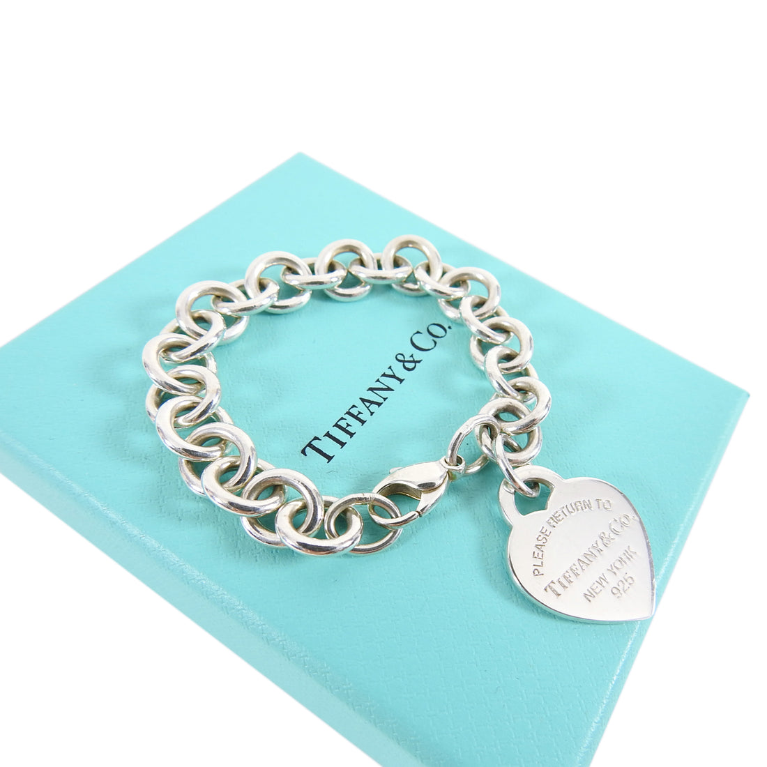 Tiffany Return To Tiffany Heart Tag Charm Bracelet Sterling Silver - XS