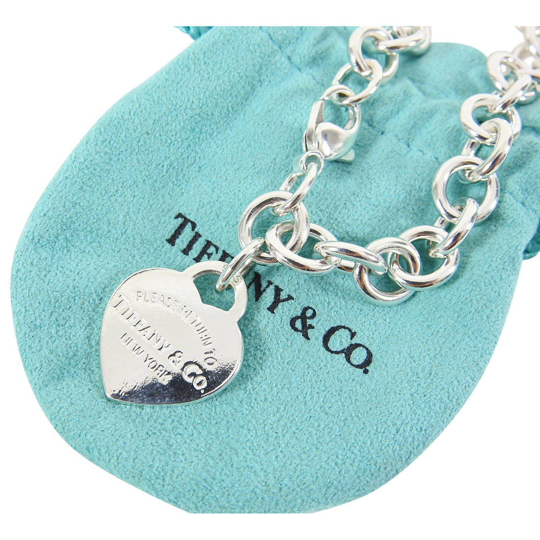 Tiffany and Co. Sterling Silver Return to Tiffany Heart Tag Bracelet