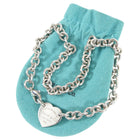Tiffany & Co.  Sterling Silver Heart Tag Choker Necklace