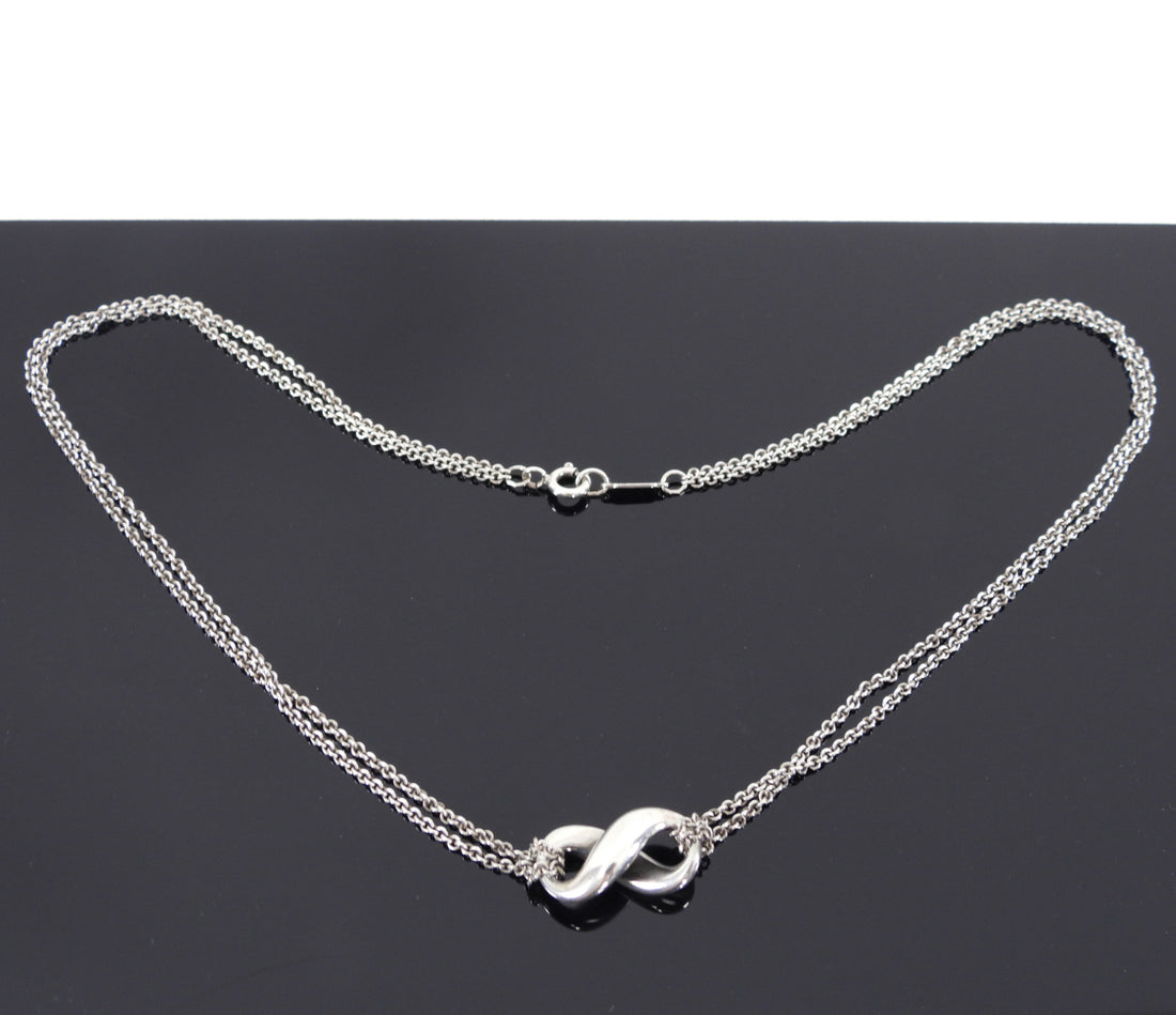 Tiffany & Co.  Sterling Silver Infinity Chain Necklace