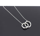 Tiffany and Co.  Sterling Silver Interlocking Circles Pendant Necklace