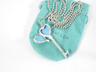 Tiffany Sterling Silver Locket Heart Key Necklace