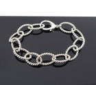 Tiffany and Co. Sterling Silver Twist Oval Rope Link Bracelet