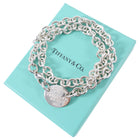 Tiffany & Co. Sterling Silver Oval Tag Return to Tiffany Necklace 
