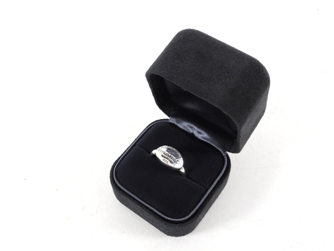 Tag Rings Only Tiffany & Co. Sterling Silver Oval Tag Ring - 8 – I MISS YOU VINTAGE