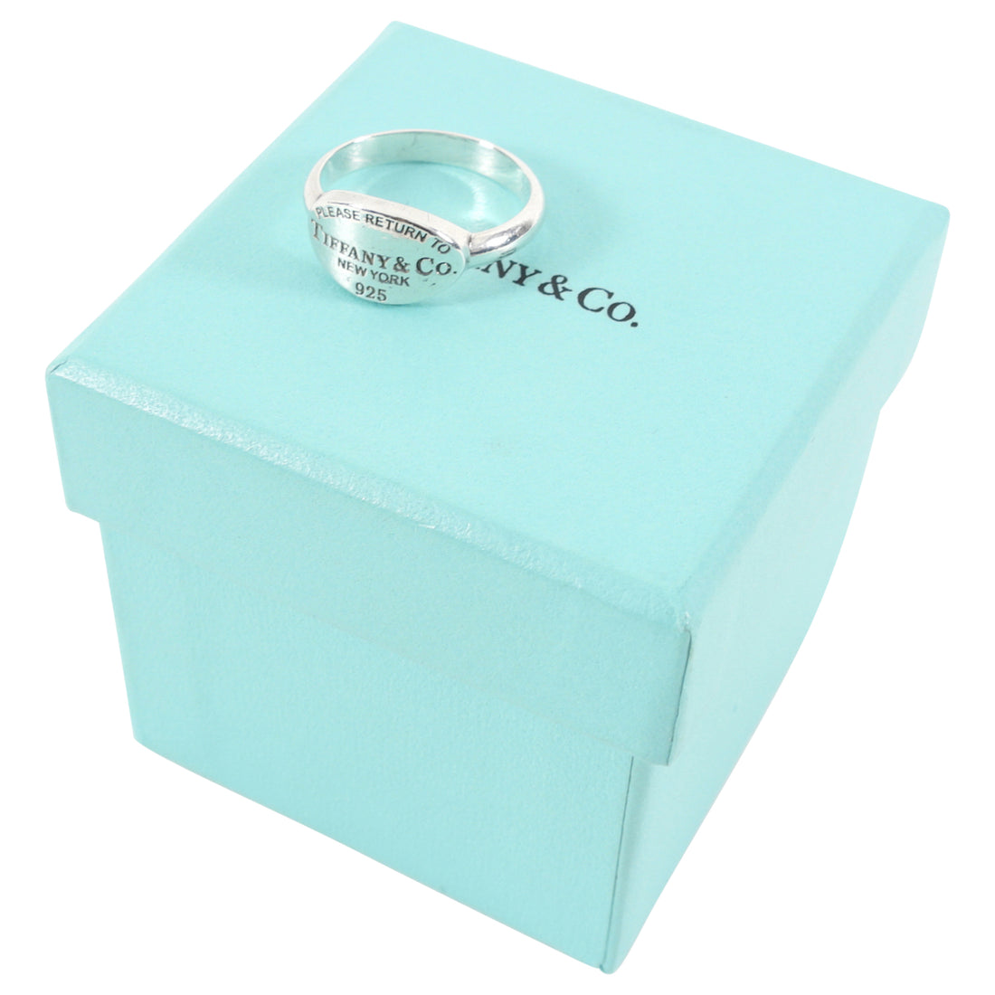 Tag Rings Only Tiffany & Co. Sterling Silver Oval Tag Ring - 8 – I MISS YOU VINTAGE