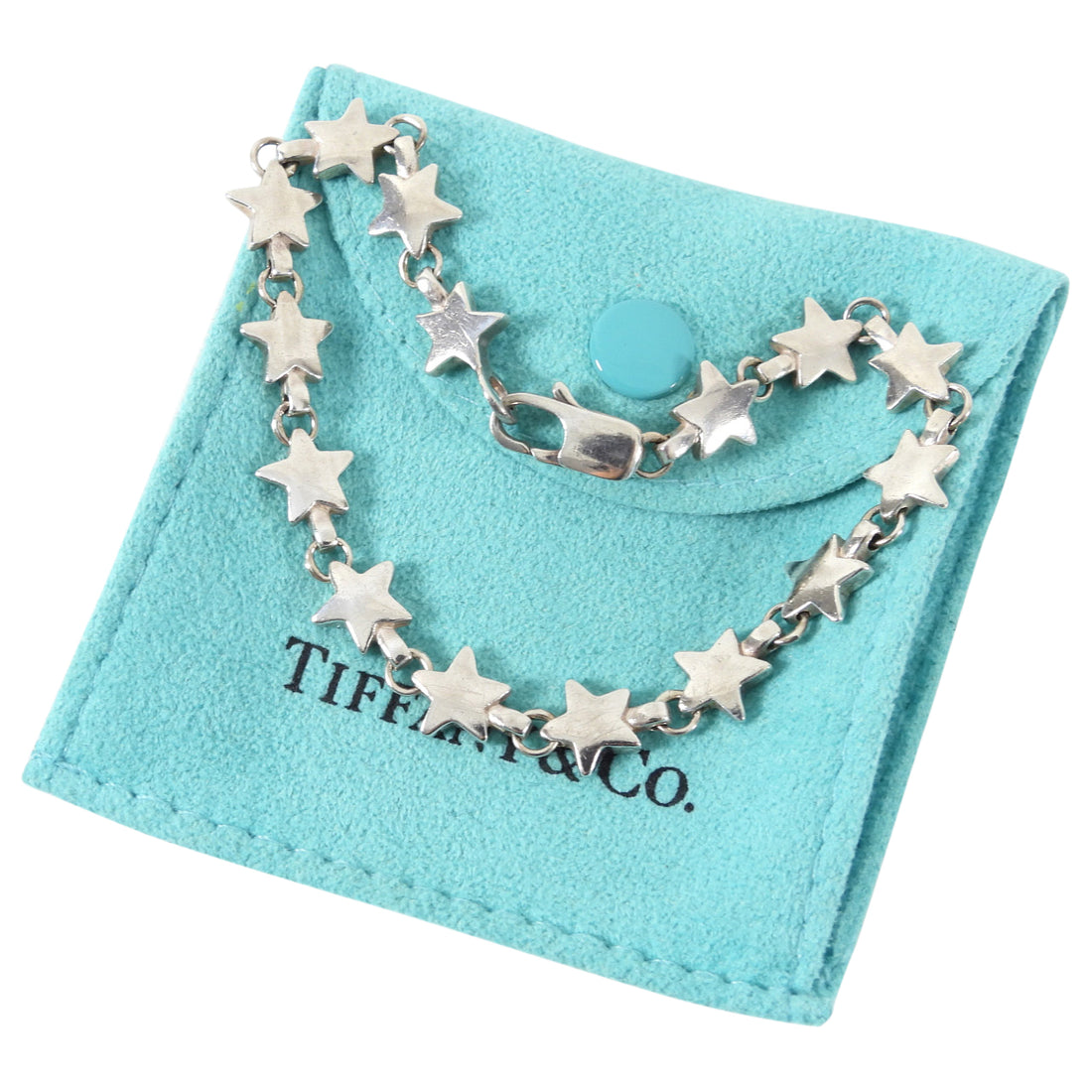 Tiffany and Co.  Vintage Sterling Silver Star Bracelet