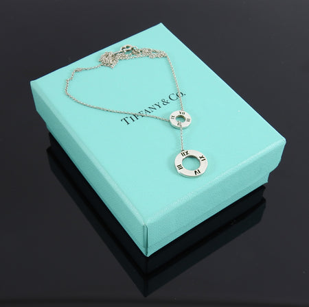 Tiffany Sterling Silver Atlas Lariat Pendant Necklace