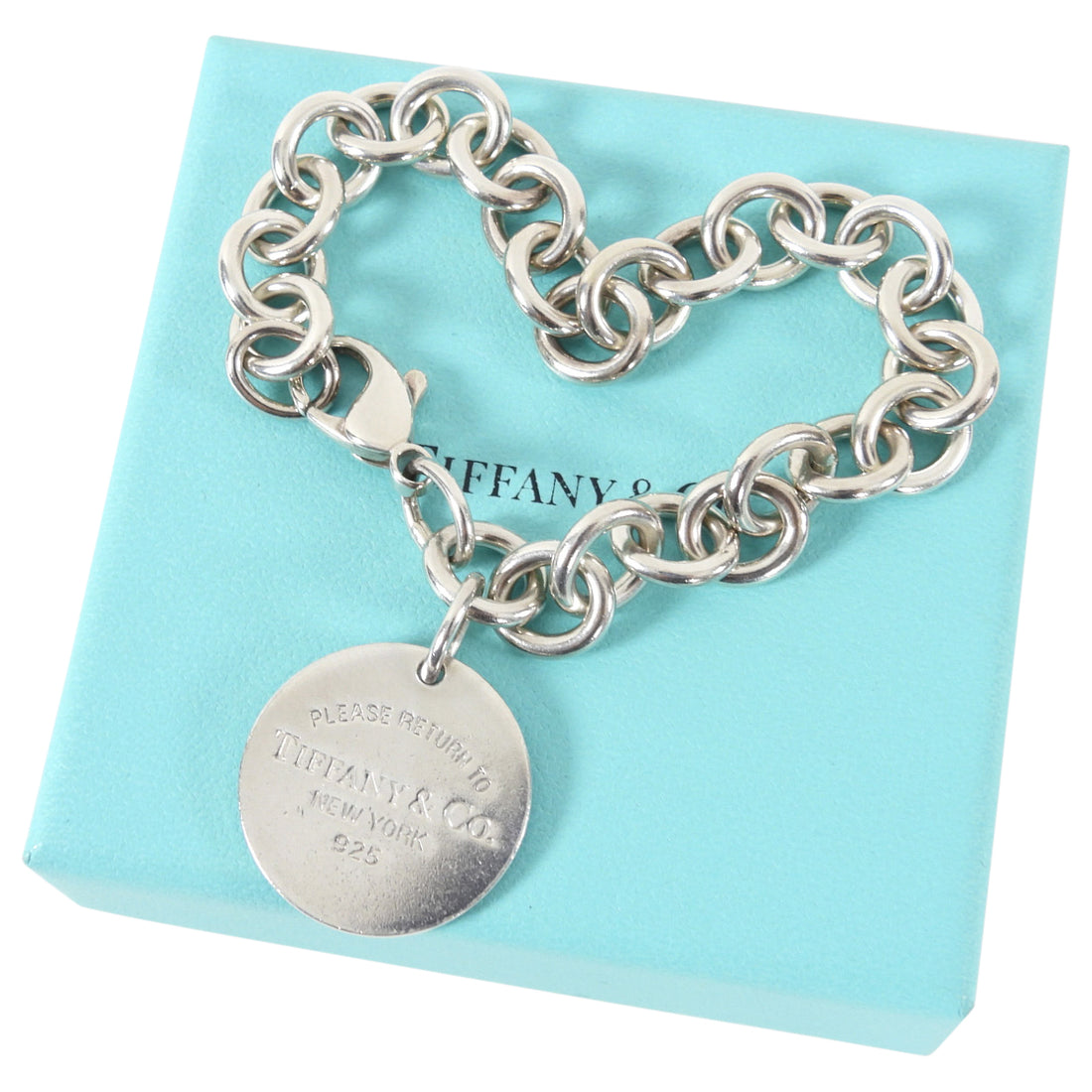 Tiffany & Co.  Sterling Silver Round Tag Bracelet
