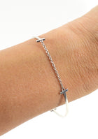 Tiffany & Co.  Sterling Silver Double T-Smile Bracelet