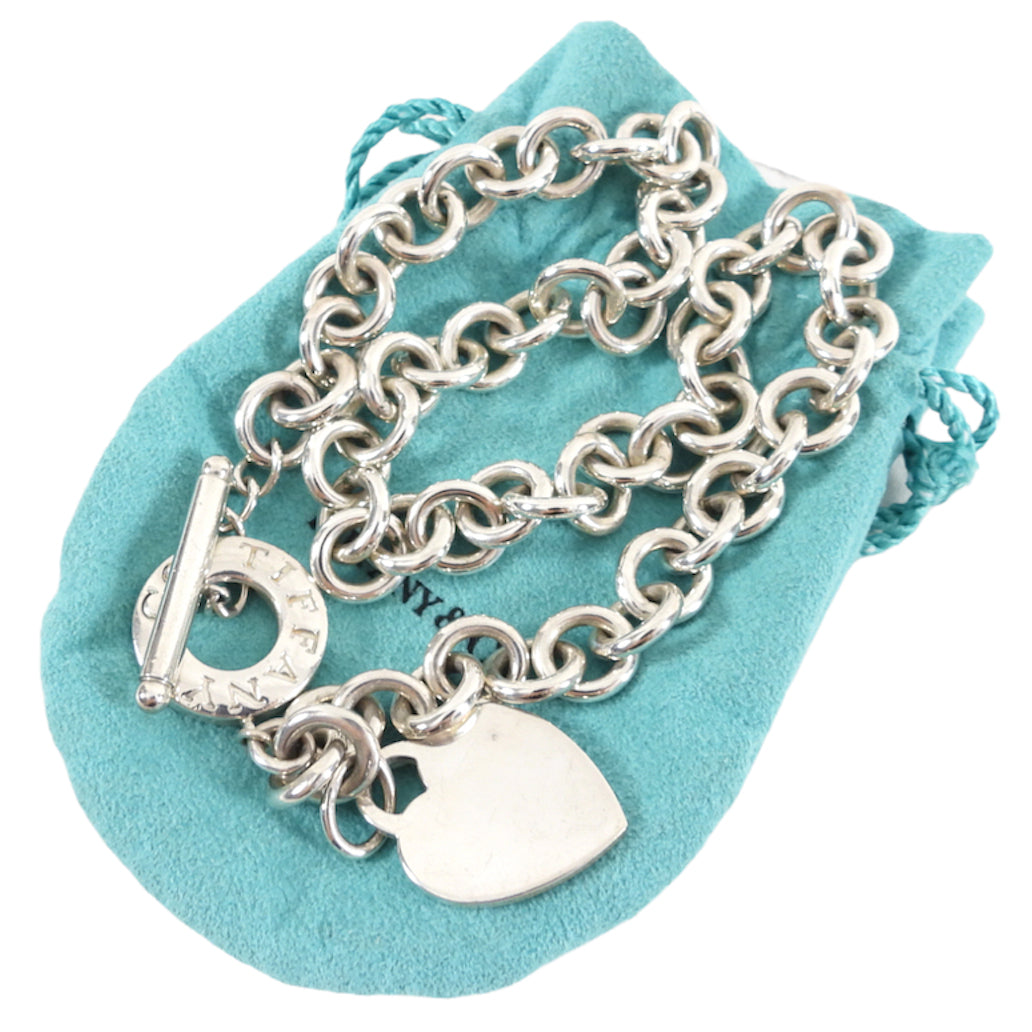 Tiffany Sterling Silver Heart Tag Toggle Necklace