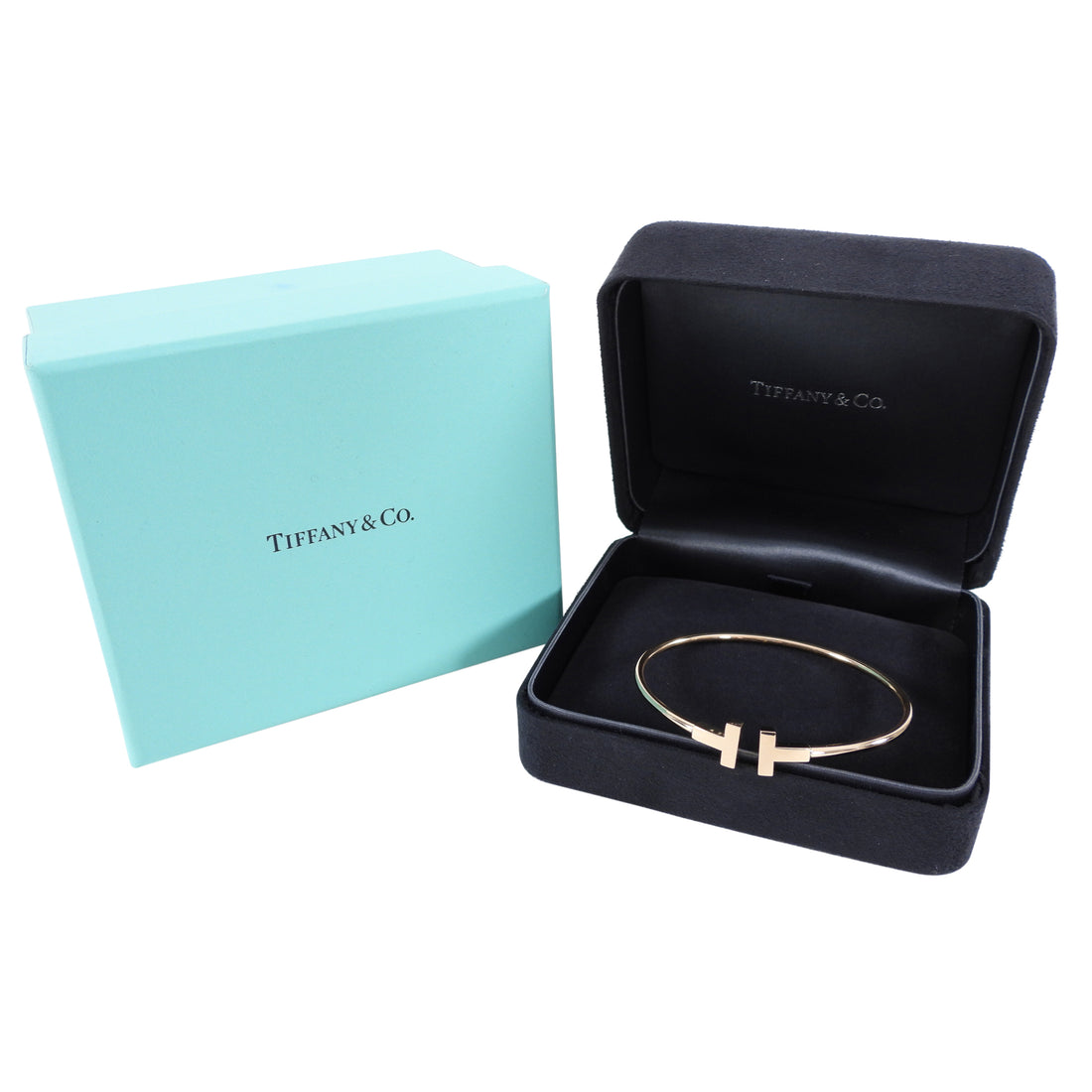 Tiffany & Co. 18k Rose Gold T Wire Bracelet 