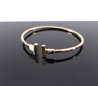 Tiffany & Co. 18k Rose Gold T Wire Bracelet 