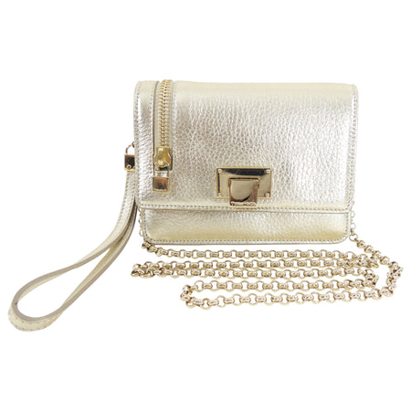 Tiffany & Co. Gold Metallic Small Wristlet Chain Bag