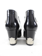 Toga Pulla Black Buckle Detail Ankle Boots - 41 (fits EU40)