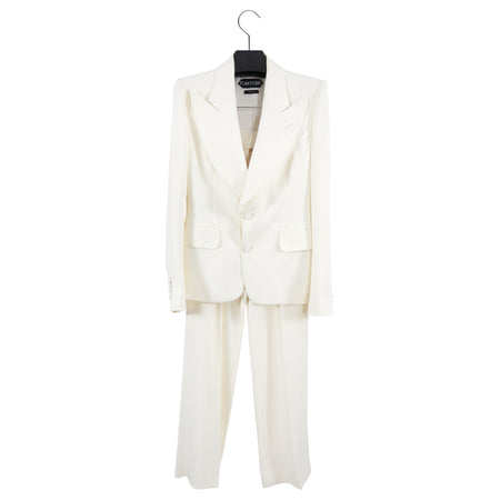 Tom Ford Ivory Silk Pants Suit - IT40 / USA 4