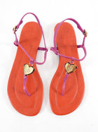Tory Burch Red Heart Flat Sandals - 9.5