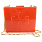 Tory Burch Laken Red Resin Hard Shell Evening Clutch Bag