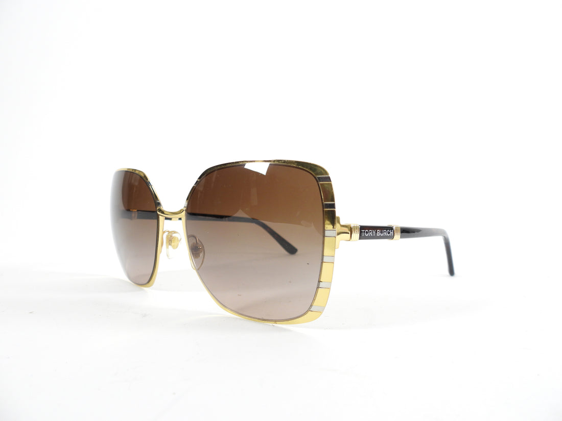 Tory Burch Oversized Square Gold Frame Sunglasses