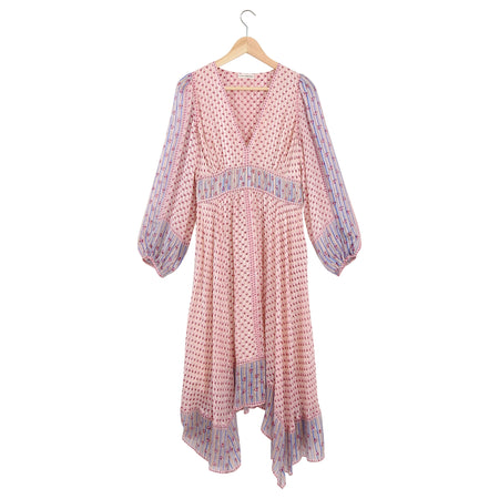 Ulla Johnson Pink Silk Chiffon Boho Dress - 4