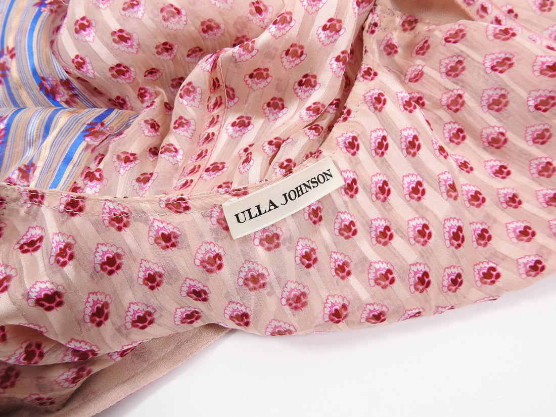 Ulla Johnson Pink Silk Chiffon Boho Dress - 4
