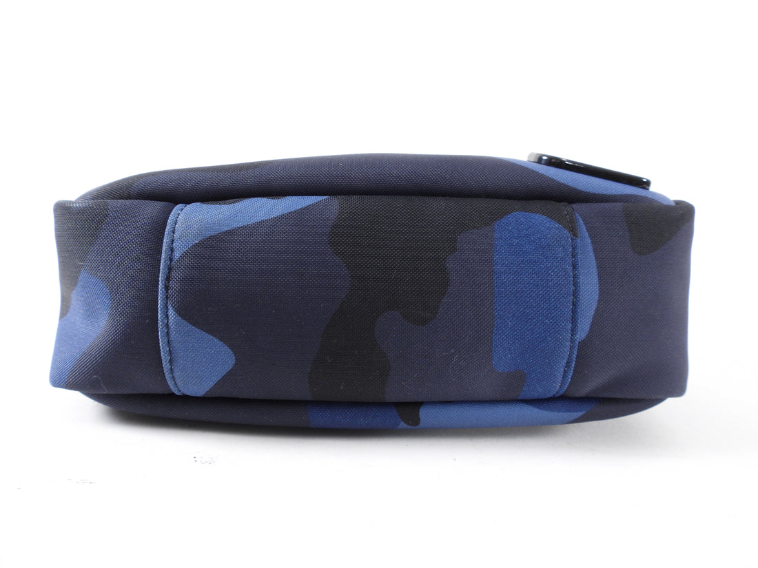 Valentino Blue Camo Nylon Shoulder Bag
