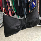Valentino Black Silk Satin Bow Bag Purse
