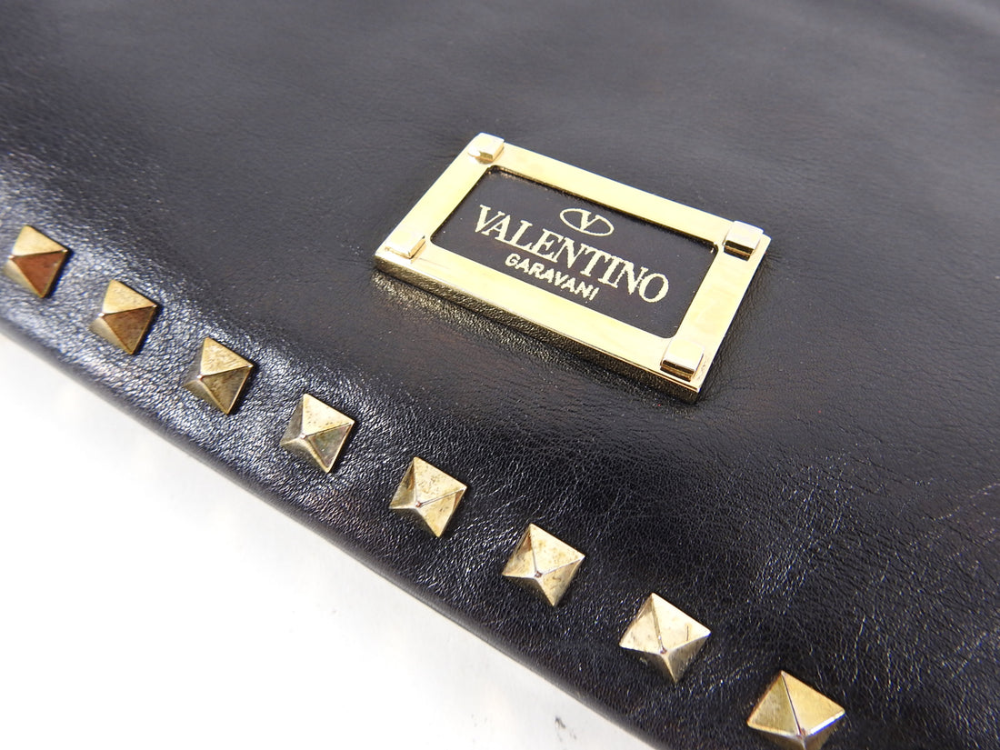 Valentino Black Leather Rock Stud Clutch Bag – I MISS YOU VINTAGE