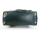 Valentino Dark Green Leather Rosette Bag