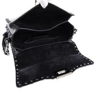 Valentino Noir Black Rockstud Rolling Guitar Strap Bag