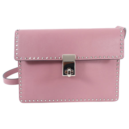 Valentino Mini Rockstud Rose Quartz Shoulder Bag