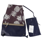 Valentino 2016 Burgundy and Navy Pineapple Ananas Drawstring Bag