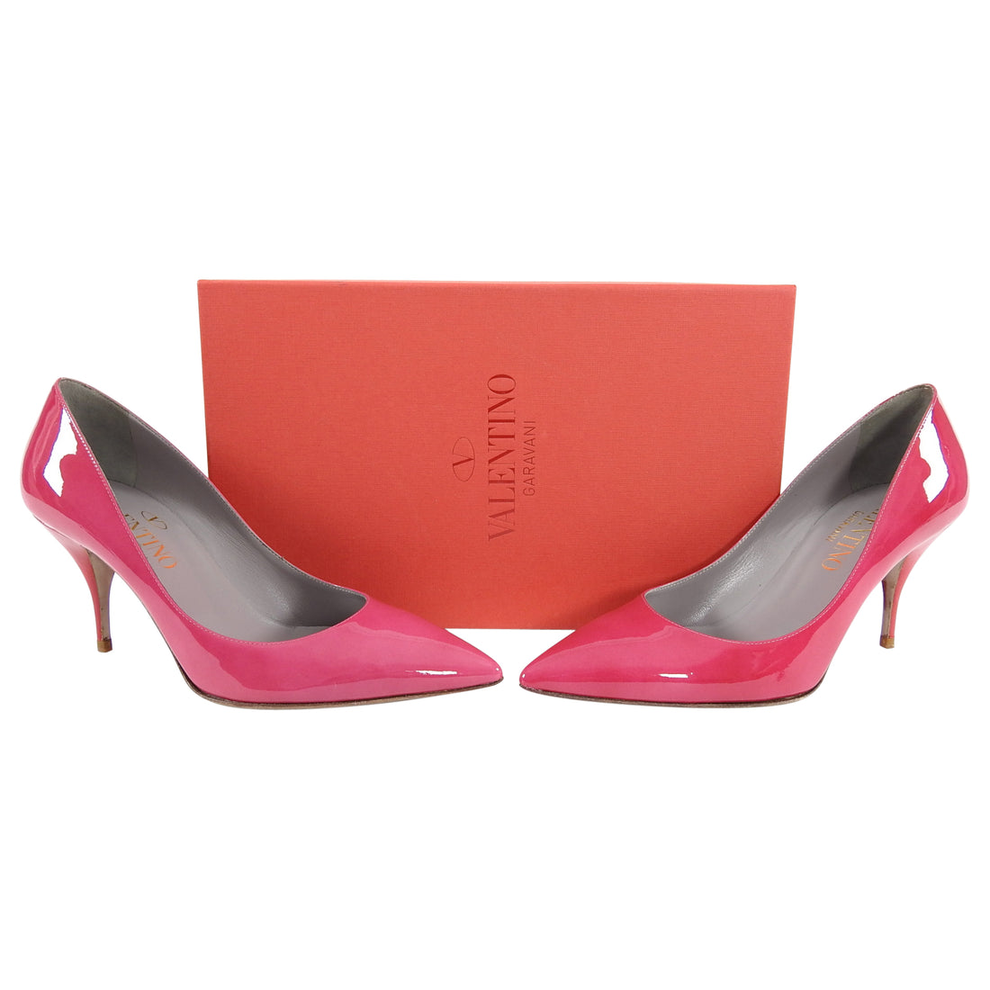 Valentino Hot Pink Ombre Patent Leather Pumps Heels - 38.5 / 8