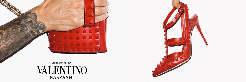 Valentino Rogue All Over Rockstud Red on Red Heels 100mm - 40