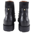 Valentino Black Smooth Leather Rock Stud 20mm Ankle Boot - 8