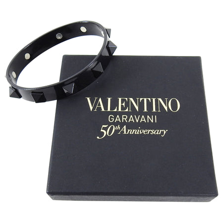 Valentino 50th Anniversary Rubber Rockstud Bangle Bracelet 