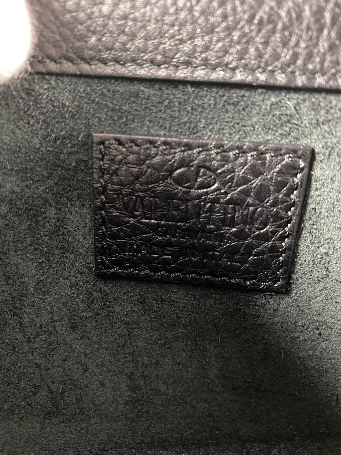 Valentino Mini Rock Stud Black Leather WOC Wallet on Chain – I MISS YOU ...