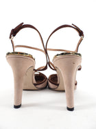 Valentino Brown and Taupe Two-Tone Suede Heels - 38.5 / 8.5