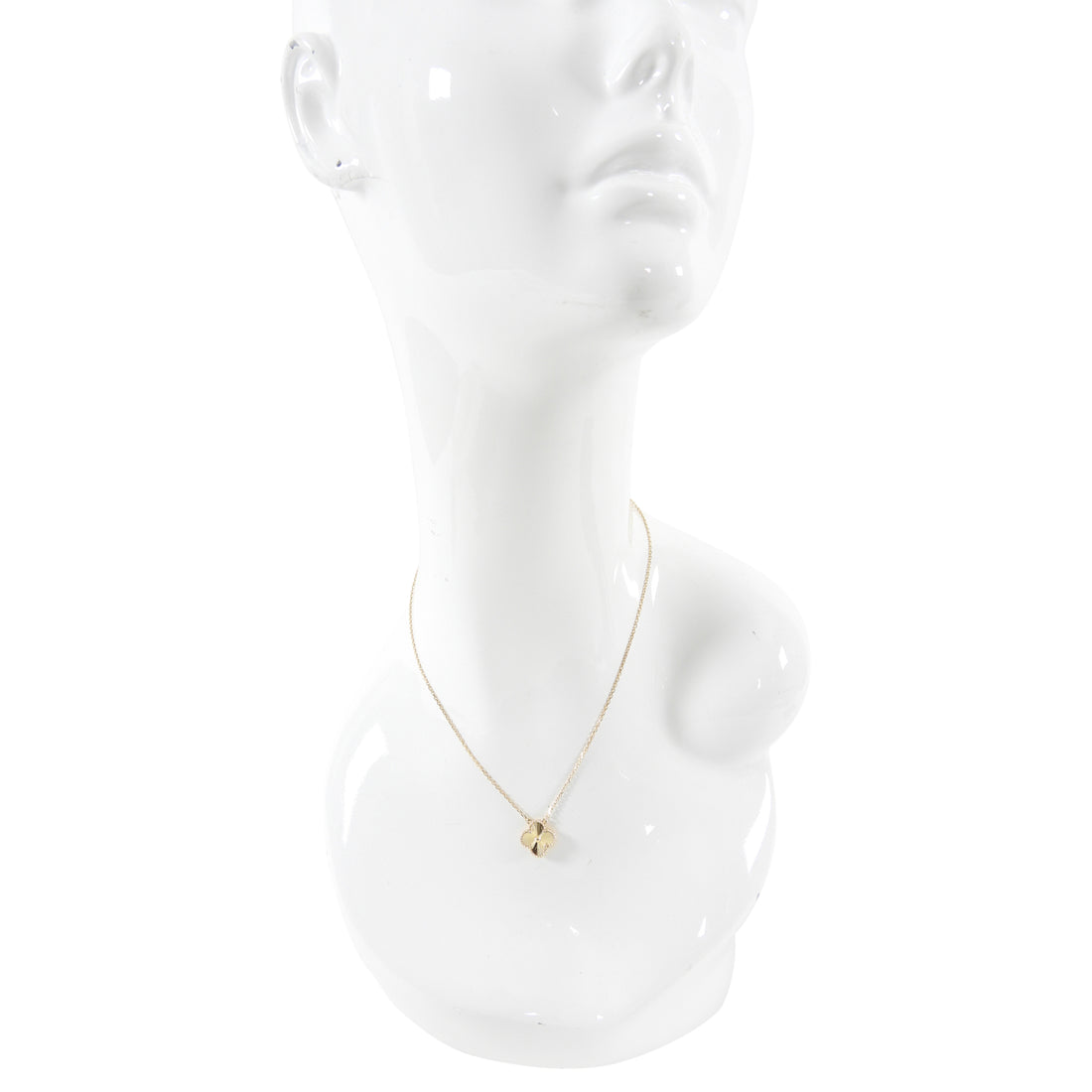 Van Cleef and Arpels 18k Gold Alhambra Guilloche Pendant Necklace