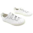 Veja White Leather Velcro Flat Sneakers - USA 9