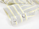 Vanessa Beard White and Yellow Pinstripe Off Shoulder Linen Dress - 2