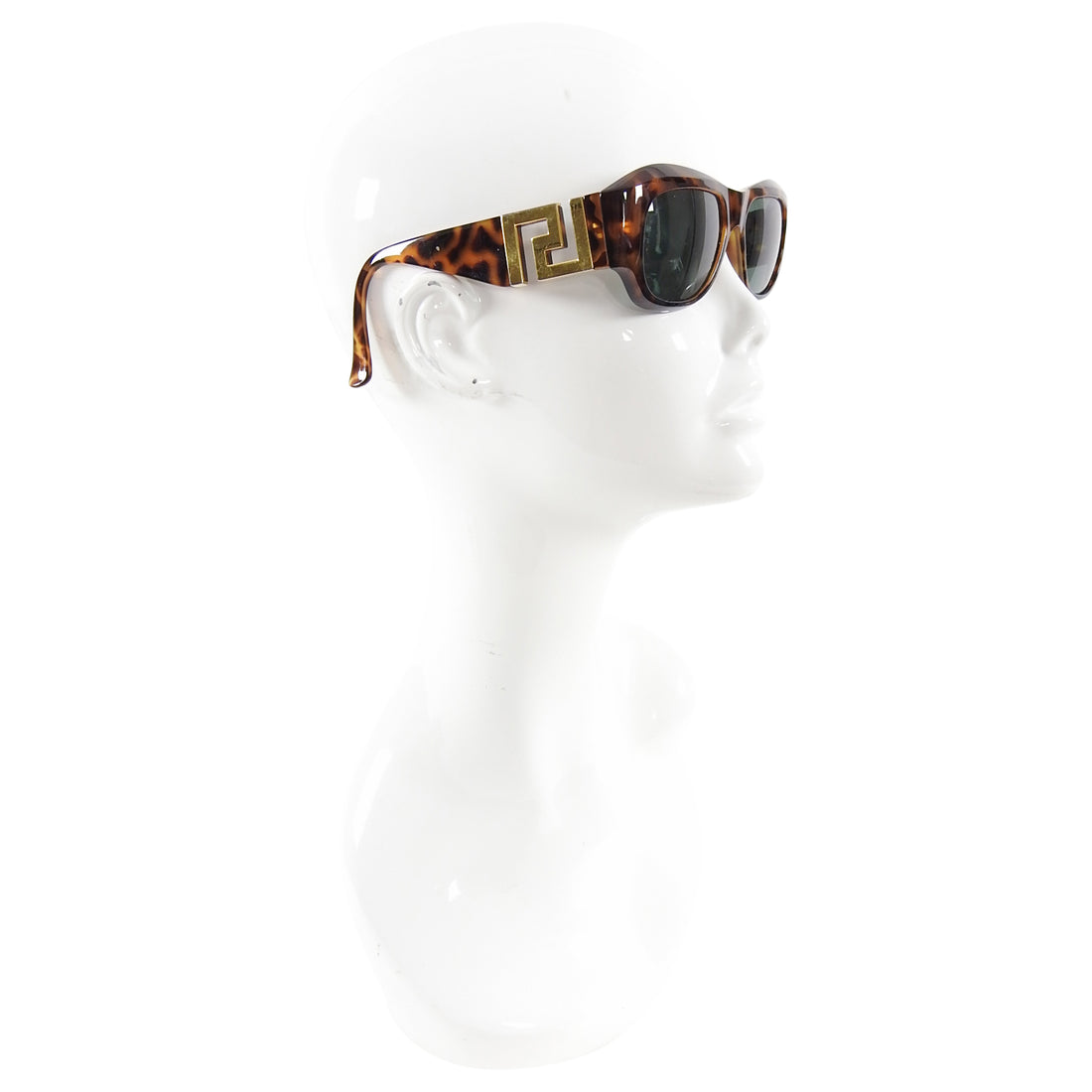 VERSACE vintage sunglasses rare T24 oval brown mask g… - Gem