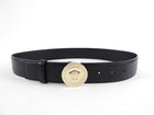 Versace Medusa Buckle Black Leather Belt - 29-33