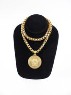 Versace Gold Chain Medusa Medallion Necklace