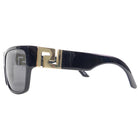 Versace Black Sunglasses with Gold Greek Key Sides 4296