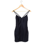 Versace Jeans Vintage Black Rayon Dress w Jewel Detail - XS