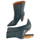 Vetements Blue Leather Reflector Ankle Boots - 40