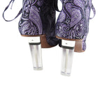 Vetements Purple Brocade Geisha Split Toe Ankle Boots - 39